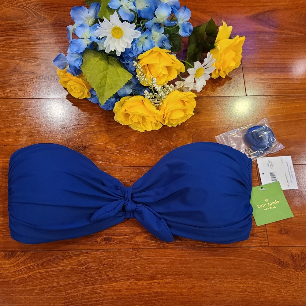 Kate Spade Blue Swim Bikini Top Size Large
